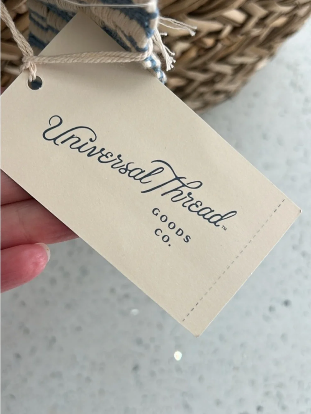 Universal Thread Blue & Cream Woven Strap with Braided Ends - Picture 3 of 5